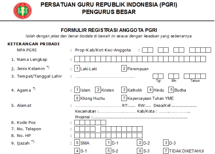 Pendaftaran PGRI Hulusungaitengah - Persatuan Guru Republik Indonesia Cabang Hulusungaitengah